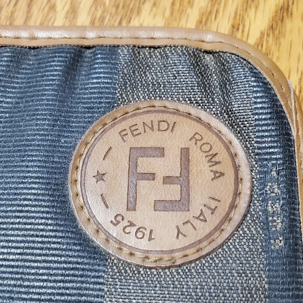 FENDI Vintage Penguin Stripe Slim Eyeglasses Soft Leather Case - Picture 3 of 6